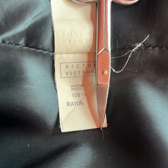 Vintage 90’s Victor Victoria navy cashmere suit, made in Italy, size 44 - Picture 9 of 15